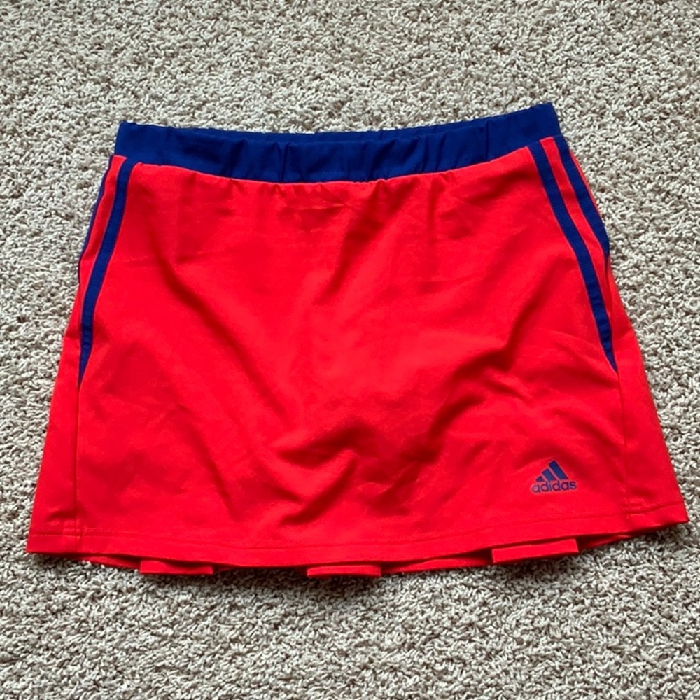 Adidas Reddish/Orange and Blue Athletic Skirt / Skort Women’s Size Medium